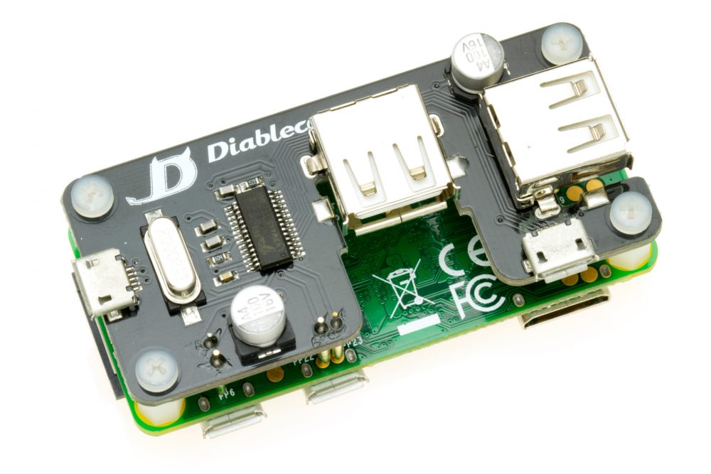 USB SHOE (versión 1.2) conectado a una RasPi Zero 1.2